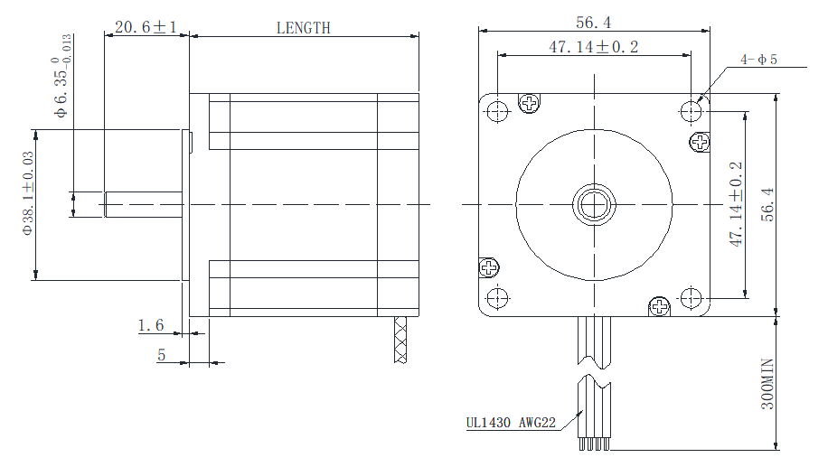 FL57STH(1.8°两相步进电机)